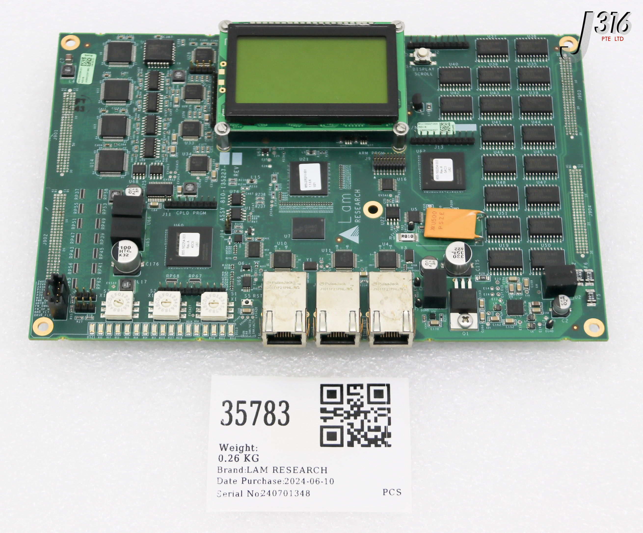 【Ake】 35783 LAM RESEARCH PCB ASSY, 710-135227-003 W/ P-12864B LCD 810